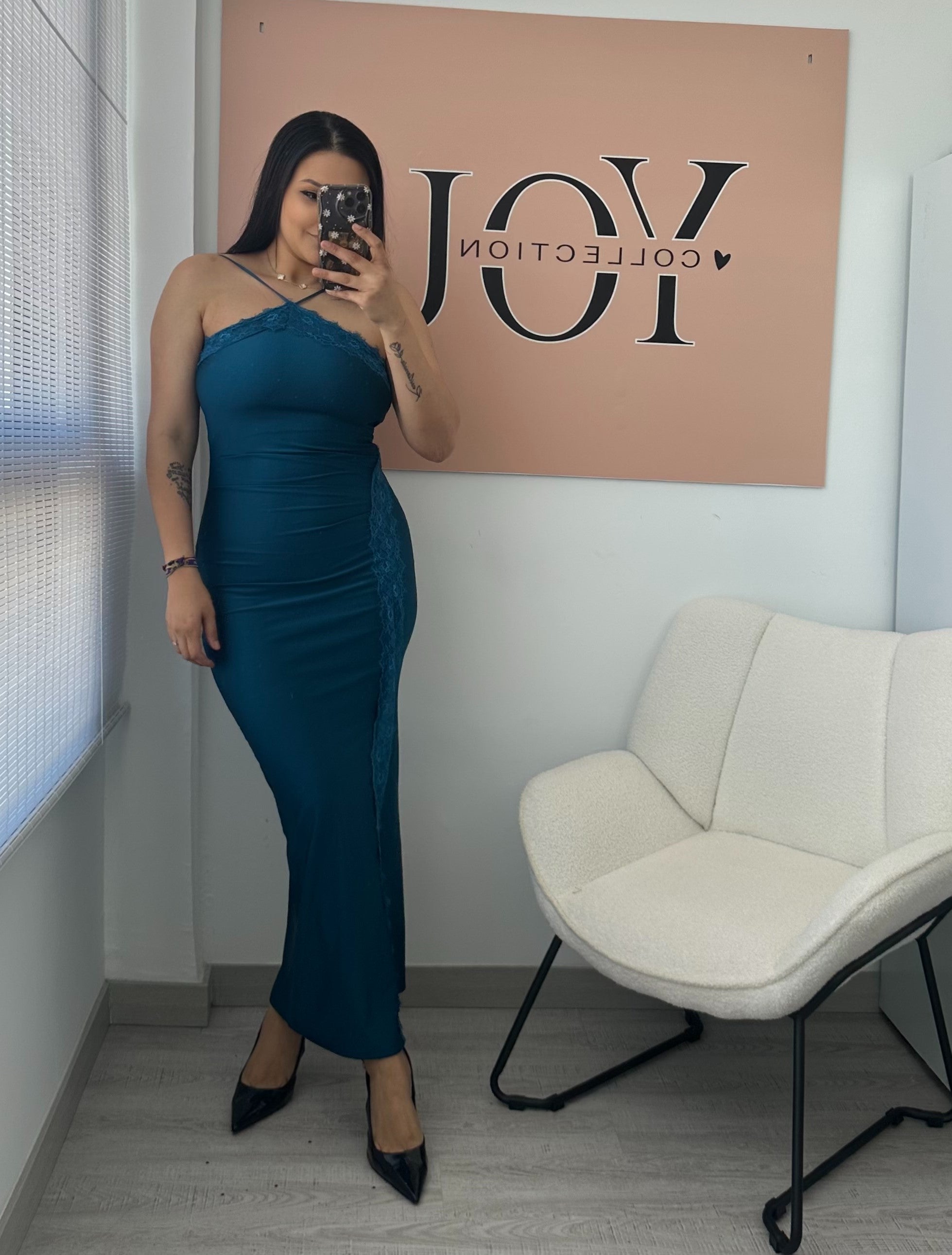 VESTIDO JULIETA TURQUESA