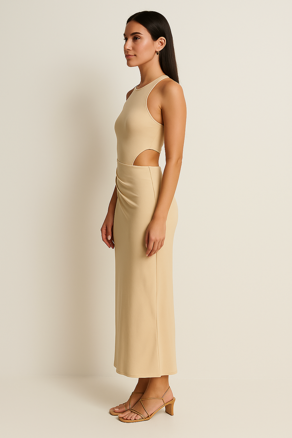 Vestido Alma- Beige