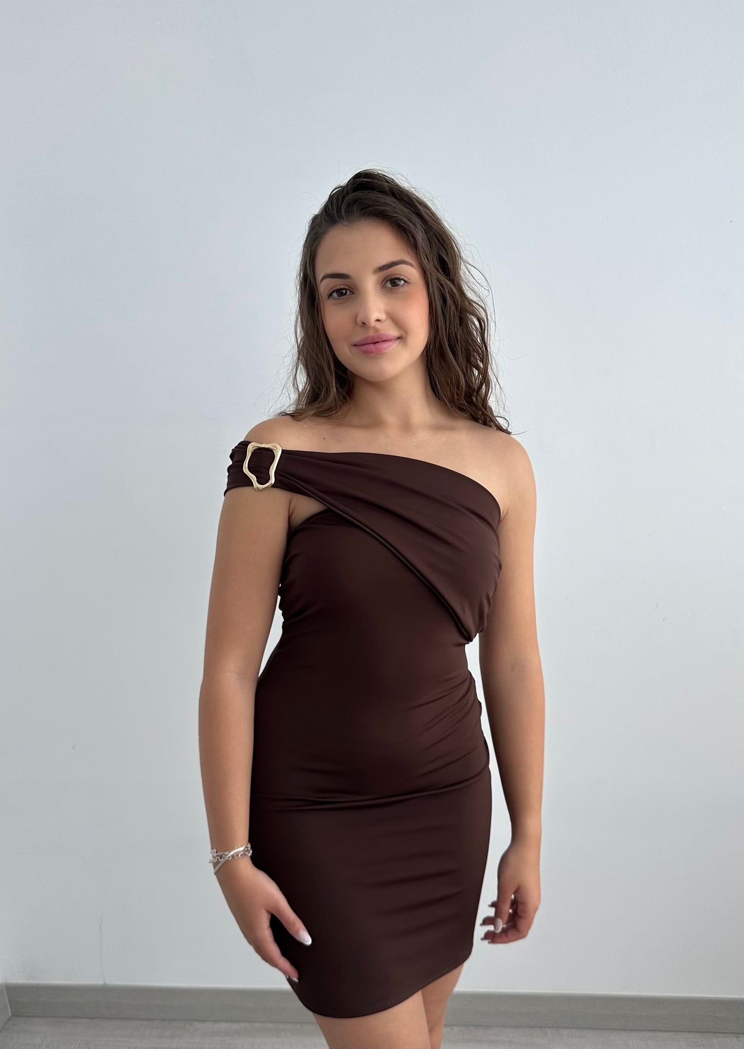 Vestido Sofia Marrón Chocolate