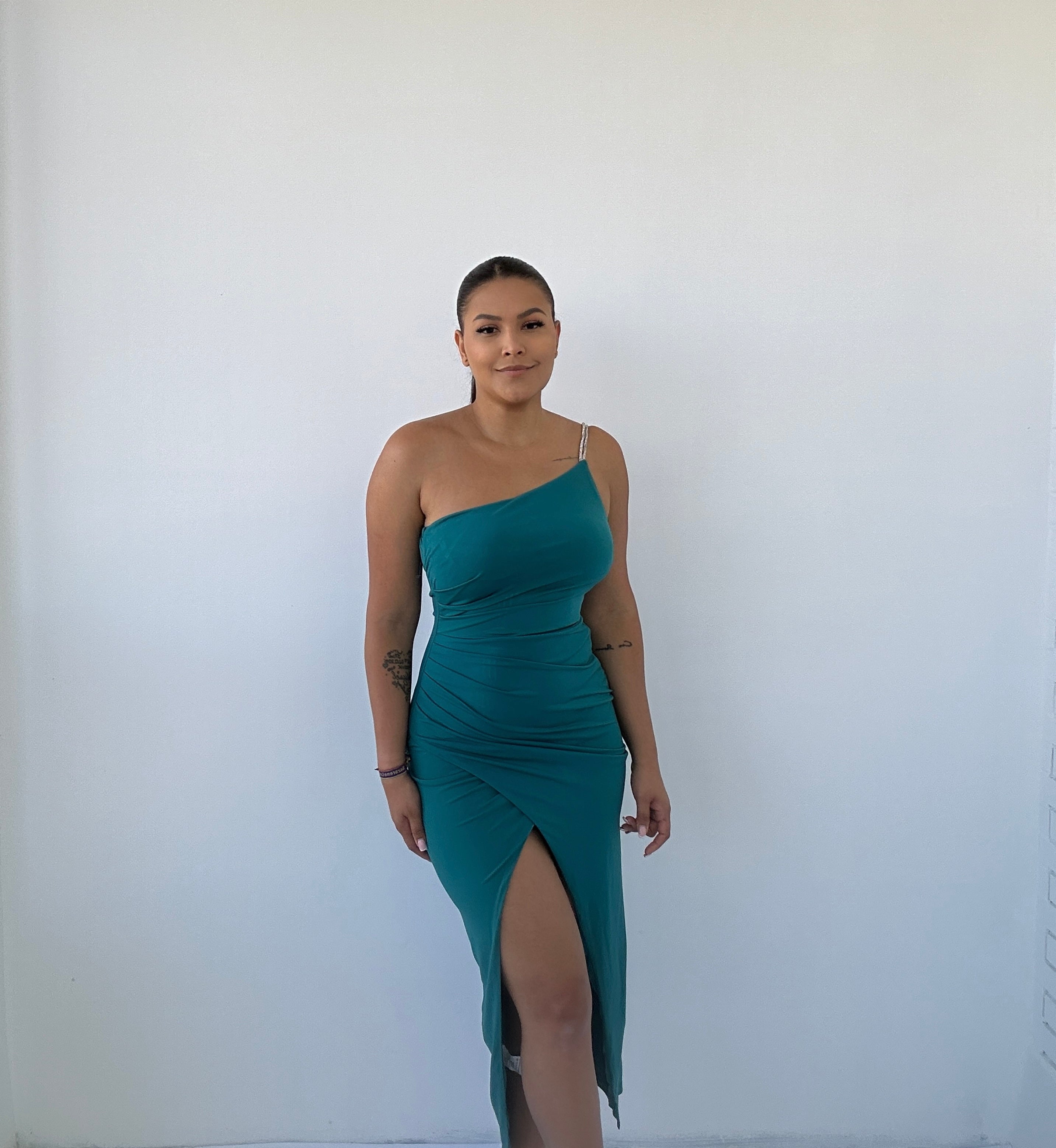 Vestido Midi Brilli Verde