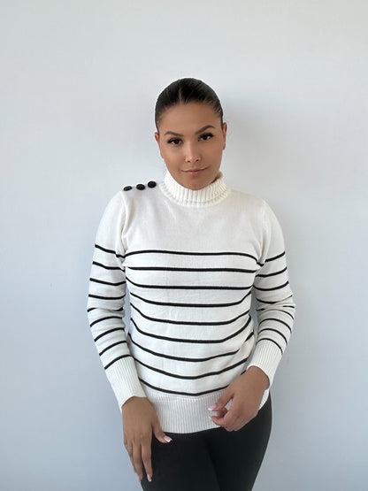 Jersey Blanco Rayas
