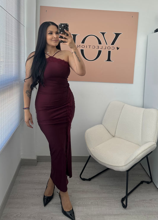 VESTIDO JULIETA GRANATE